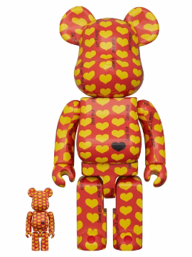 Amplifier Yellow Heart Reverse (PRE ORDER APRILE 2026) | BEARBRICK 100% + 400%