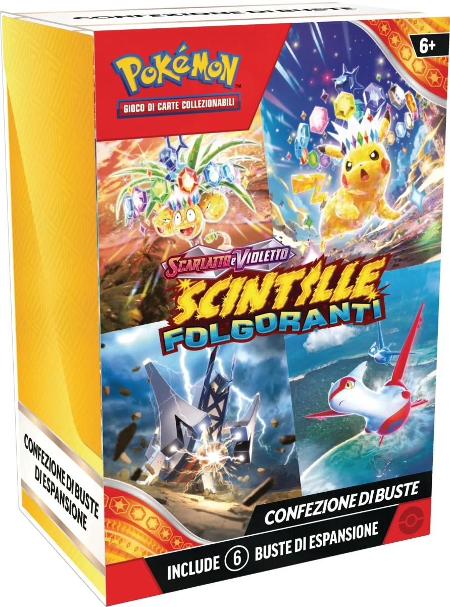 Pokemon GCC Scarlatto e Violetto Scintille Folgoranti Bundle 6 bustine in lingua Italiana - immagine 2