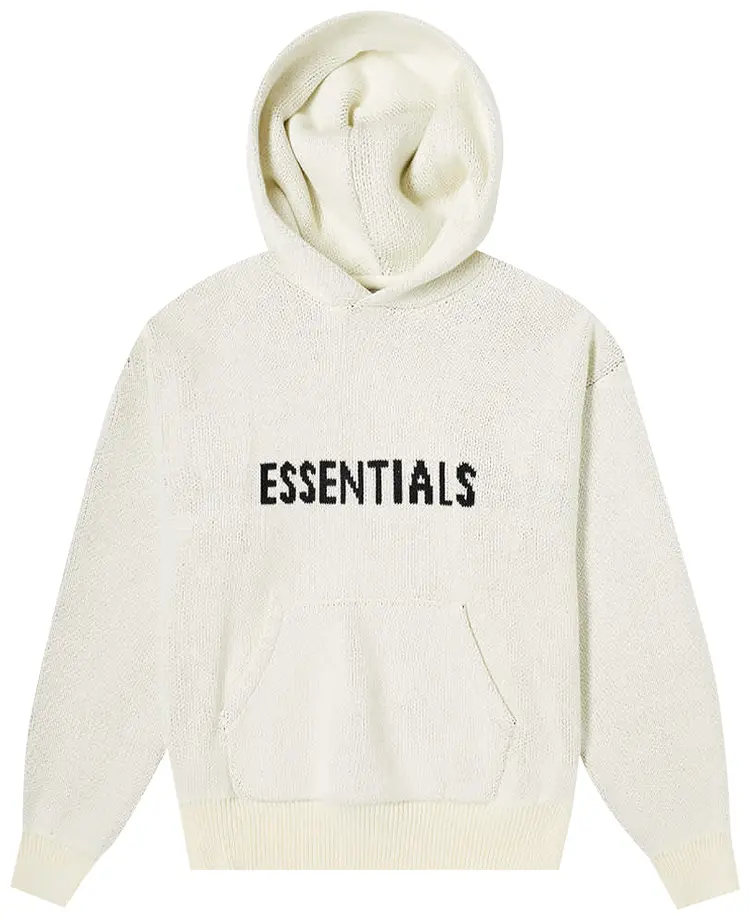 Fear of God Essentials Knit Hoodie Cream - immagine 2