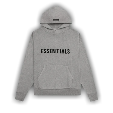 Fear of God Essentials Knit Hoodie Dark Heather Oatmeal