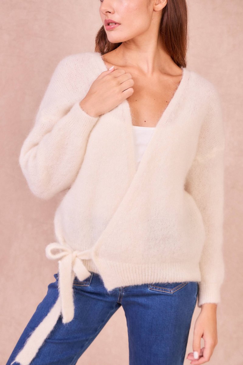 Cardigan Avvolgente in Misto Mohair - immagine 9