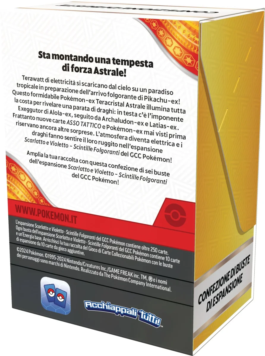 Pokemon GCC Scarlatto e Violetto Scintille Folgoranti Bundle 6 bustine in lingua Italiana - immagine 3