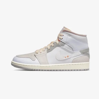 Air Jordan 1 Mid SE Craft Inside Out White Grey