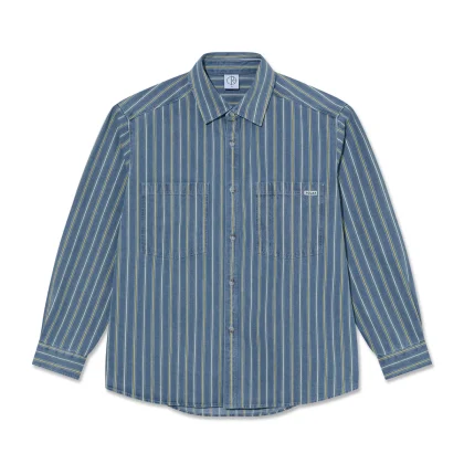 Polar Skate Co. - Mike Shirt | Denim (Blue / Yellow)
