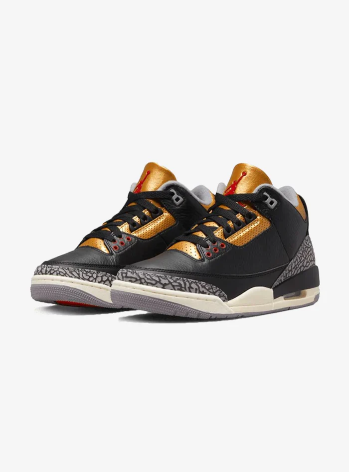 Air Jordan 3 Retro Black Cement Gold - immagine 3