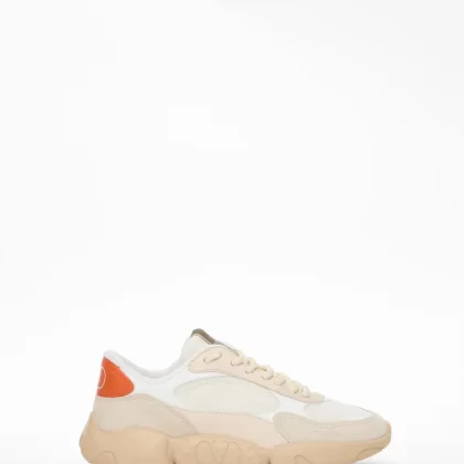 SNEAKER BUBBLEBACK IN MESH E PELLE SCAMOSCIATA