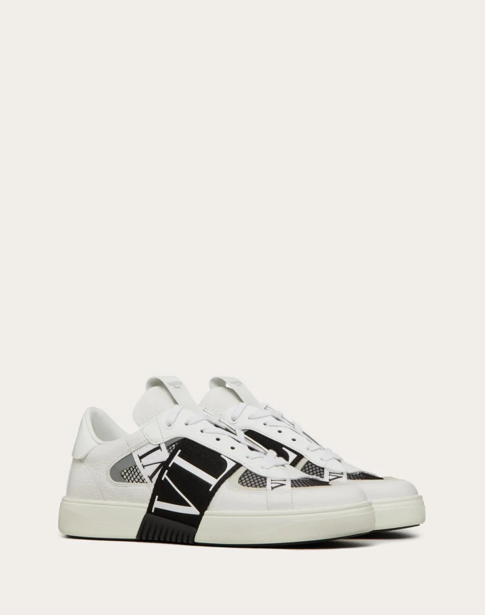 Sneaker Low-Top Vl7N In Vitello, Tessuto Rete E Nastri - immagine 3