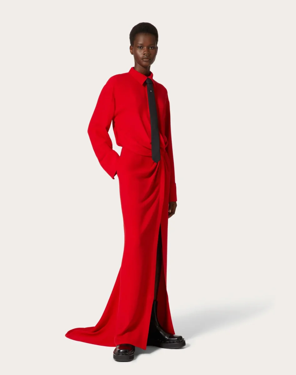 Abito Lungo In Cady Couture - immagine 3
