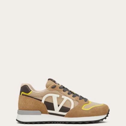Sneaker Low-Top Vlogo Pace In Crosta, Tessuto E Vitello