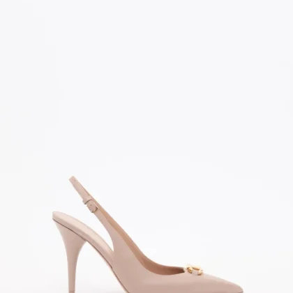 DÉCOLLETÉ SLINGBACK VLOGO THE BOLD EDITION IN VITELLO 100MM