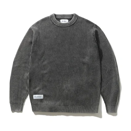 Bleach Knit Sweater (Black)