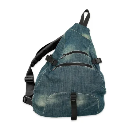 Denim Sling Backpack (Blue)