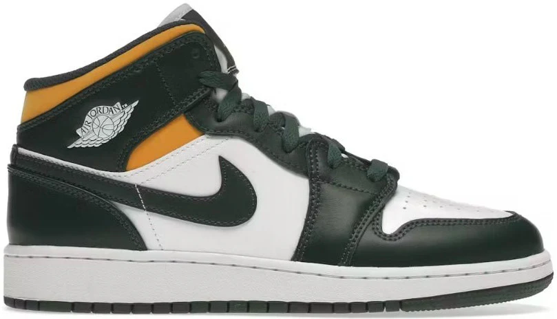 Jordan 1 Mid green pollen sonics