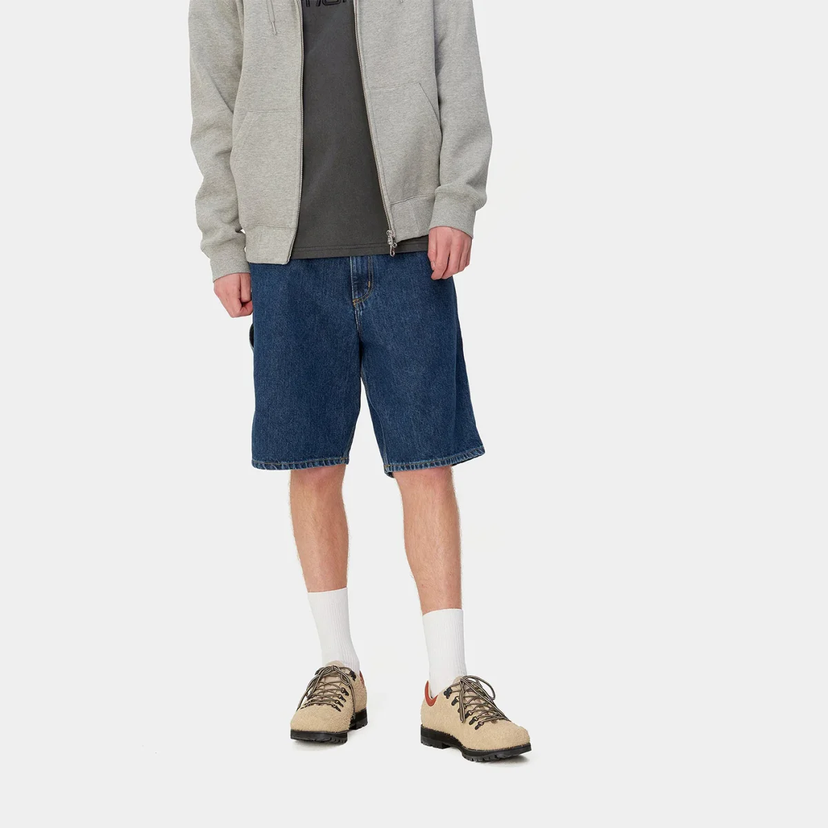 Single Knee Short Denim (Blue) stone washed - immagine 7